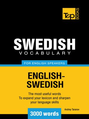 cover image of Swedish Vocabulary for English Speakers